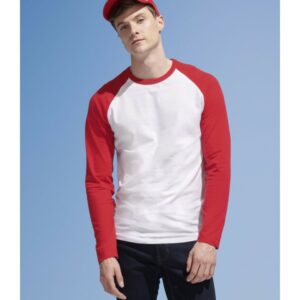 Tee-Shirt Homme Bicolore Manches Longues Raglan