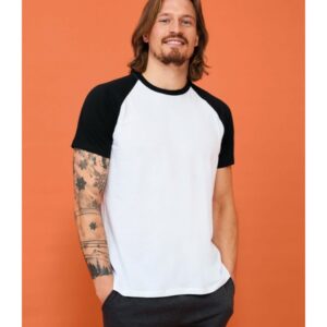 Tee-Shirt Homme Bicolore Manches Raglan